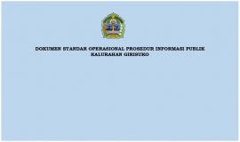 DOKUMEN STANDAR OPERASIONAL PROSEDUR INFORMASI PUBLIK KALURAHAN GIRISUKO